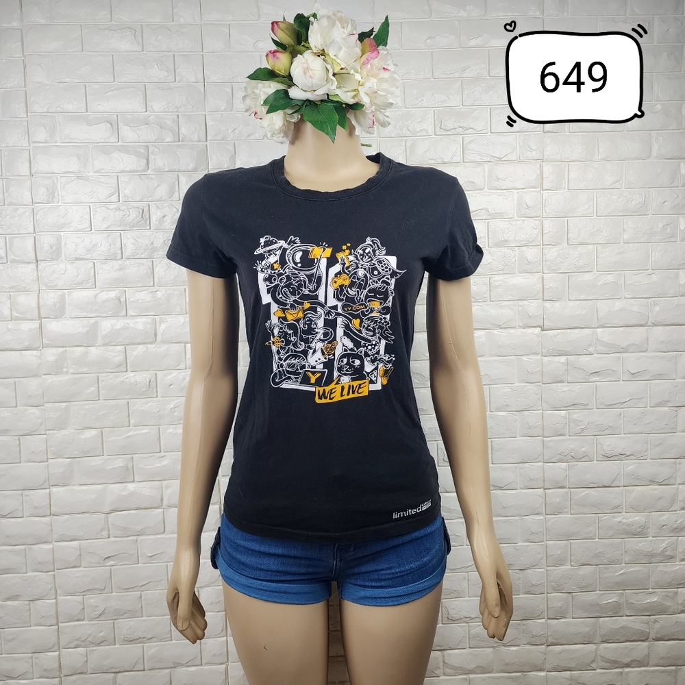 yu.com limited edition large junior black shirt